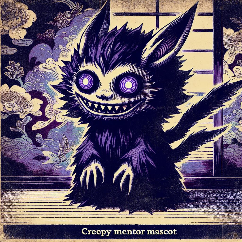 Creepy Mascot in Anime Style