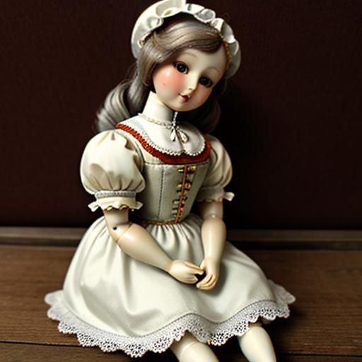 Antique Bisque Porcelain Doll Portrait