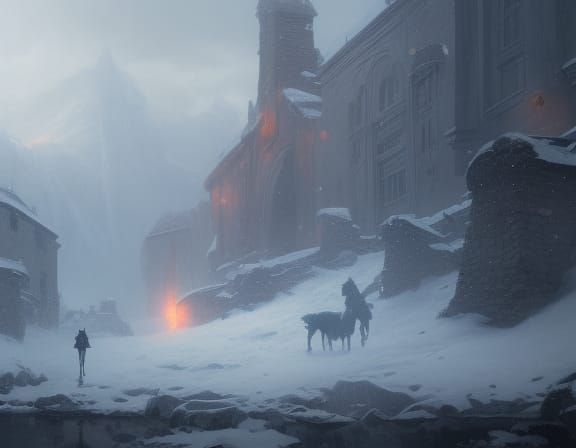 winter tundra a masterpiece, 8k resolution, dark fantasy concept art, by Greg Rutkowski, dynamic lighting, hyperdetailed...