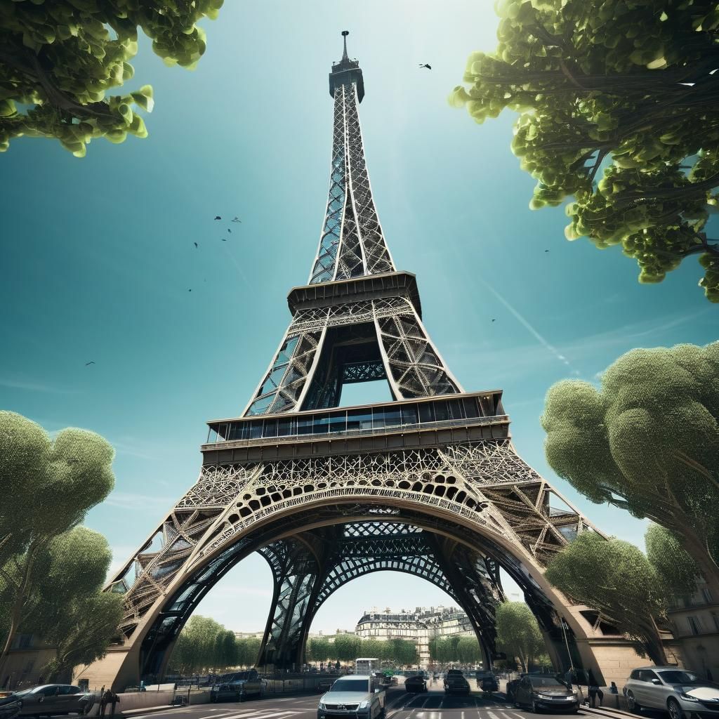 Futuristic Eiffel Tower: A Modern Marvel