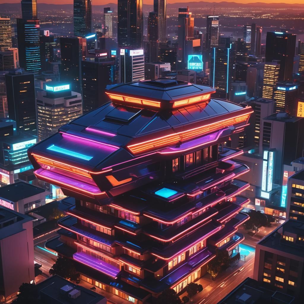 Synthwave Funeral Home Spaceship Invades Australia