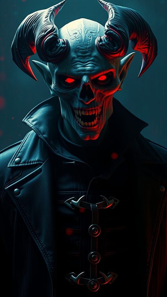 Nosferatu Portrait in Style of Art Nouveau