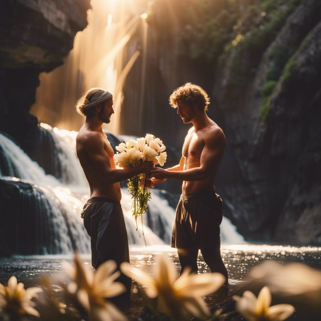 Golden Hour at Magical Waterfall