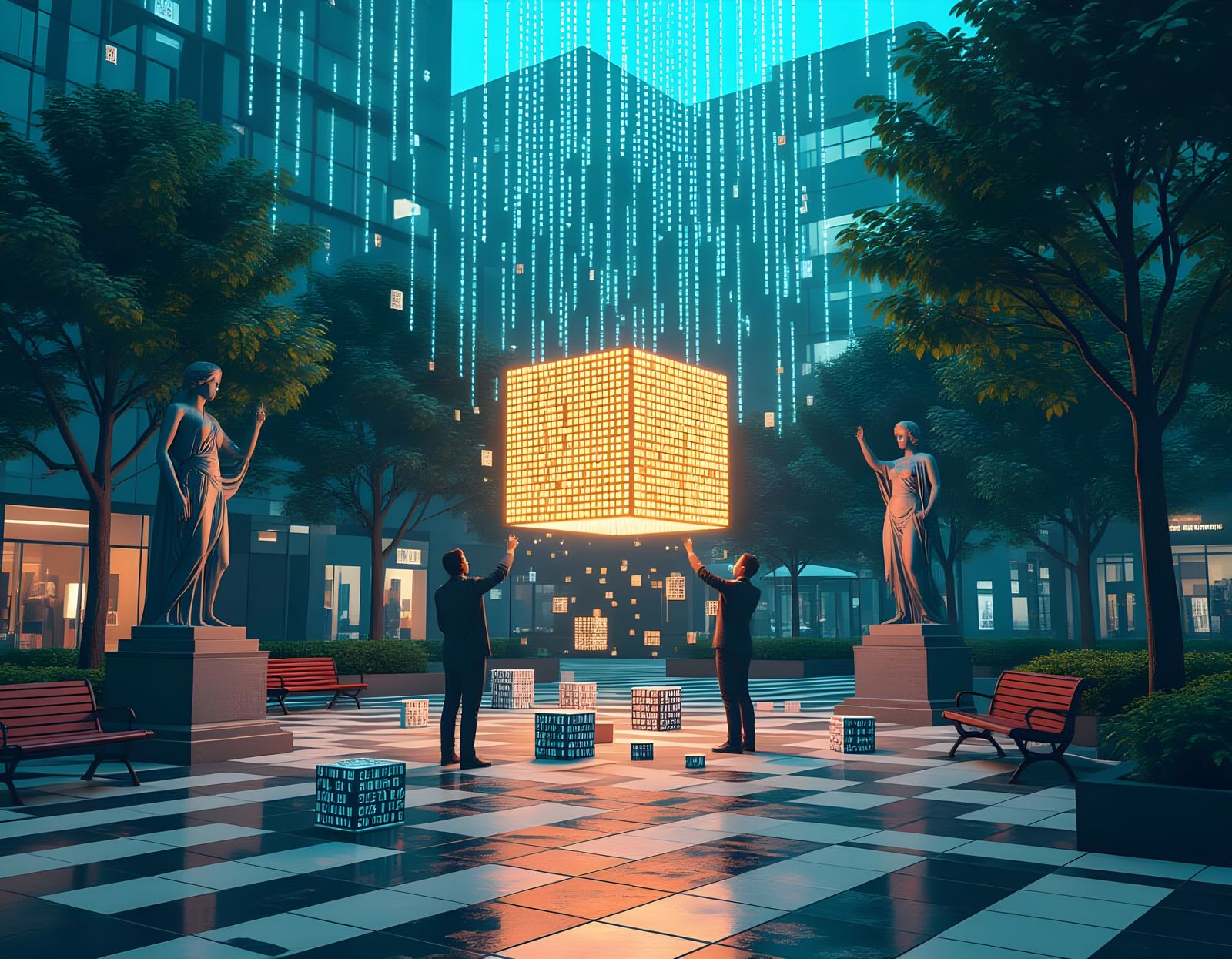 Hyper-Realistic City of Code and Data Streams