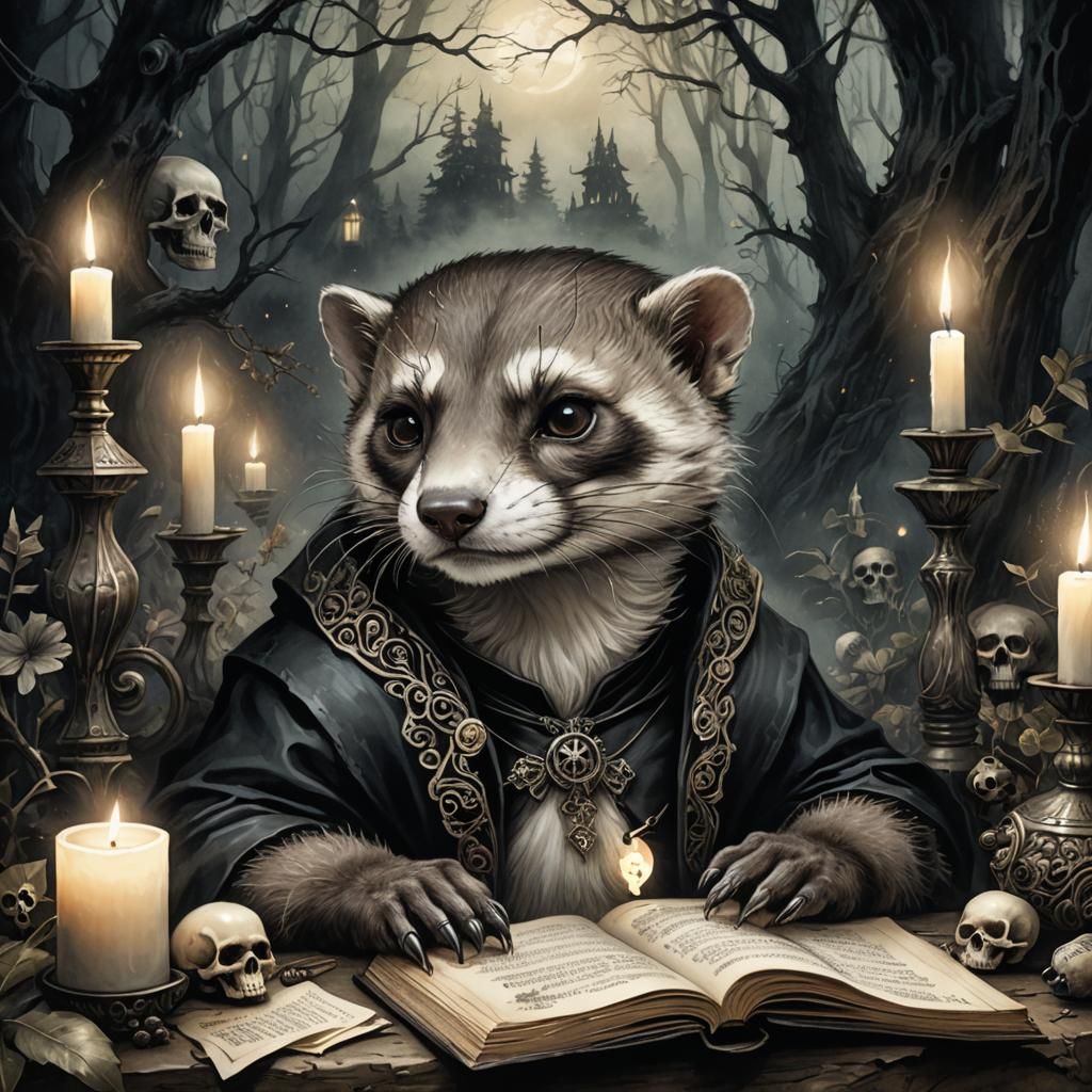 Timulous the Timid, ferret necromancer apprentice to a senil...