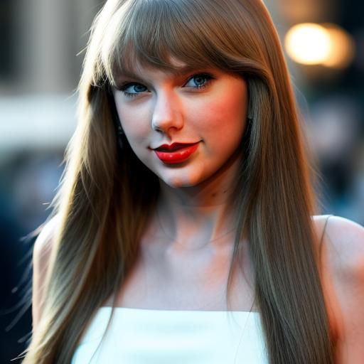 Taylor Swift Portrait with Red Lipstick, Professional Photog...
