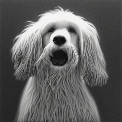 Hyperrealistic Dog Drawing in Surreal Style