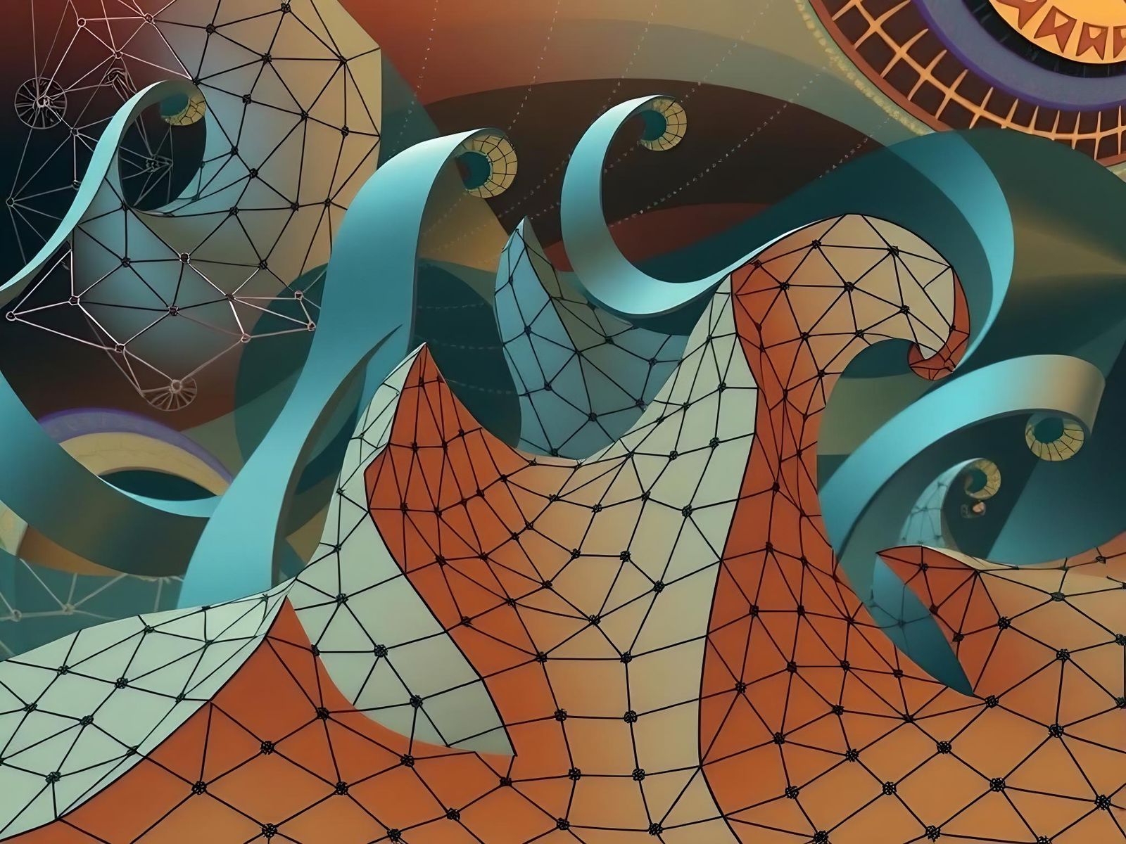 Geometric Fauvism in Abstract Vector Fractal