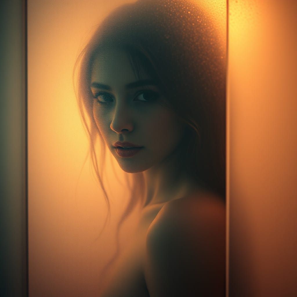 Steamy Bathroom Atmosphere in Dreamlike Quality