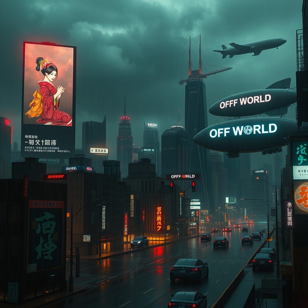 Cyberpunk Cityscape at Dusk, a Futuristic Metropolis