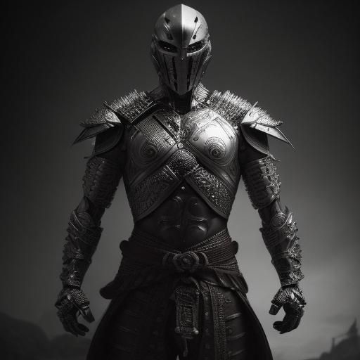 Armless Sword-Shouldered Warrior in Hyperrealistic Style