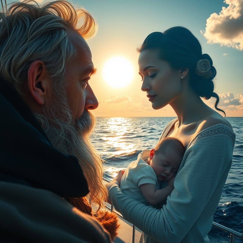 Seascape with Sailor and Vision of Family