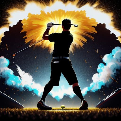 Happy Gilmore Hits Coke Bottle into Space