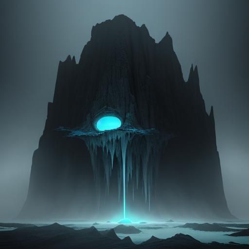 Underwater Antarctic Monstrosity in Surrealist Style