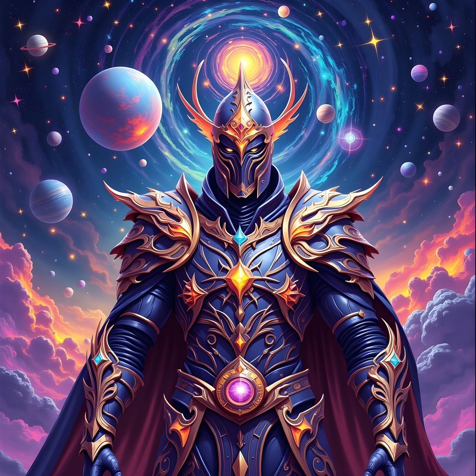 Cosmic Hero Eson The Searcher in Ethereal Armor