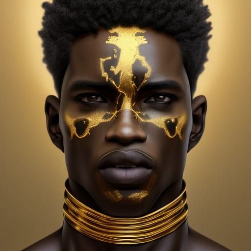 Striking Portrait of Man with Lightning