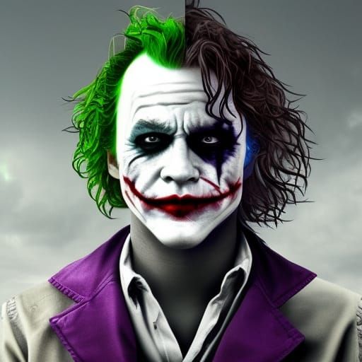 Cyberpunk Joker Detailed Matte Painting