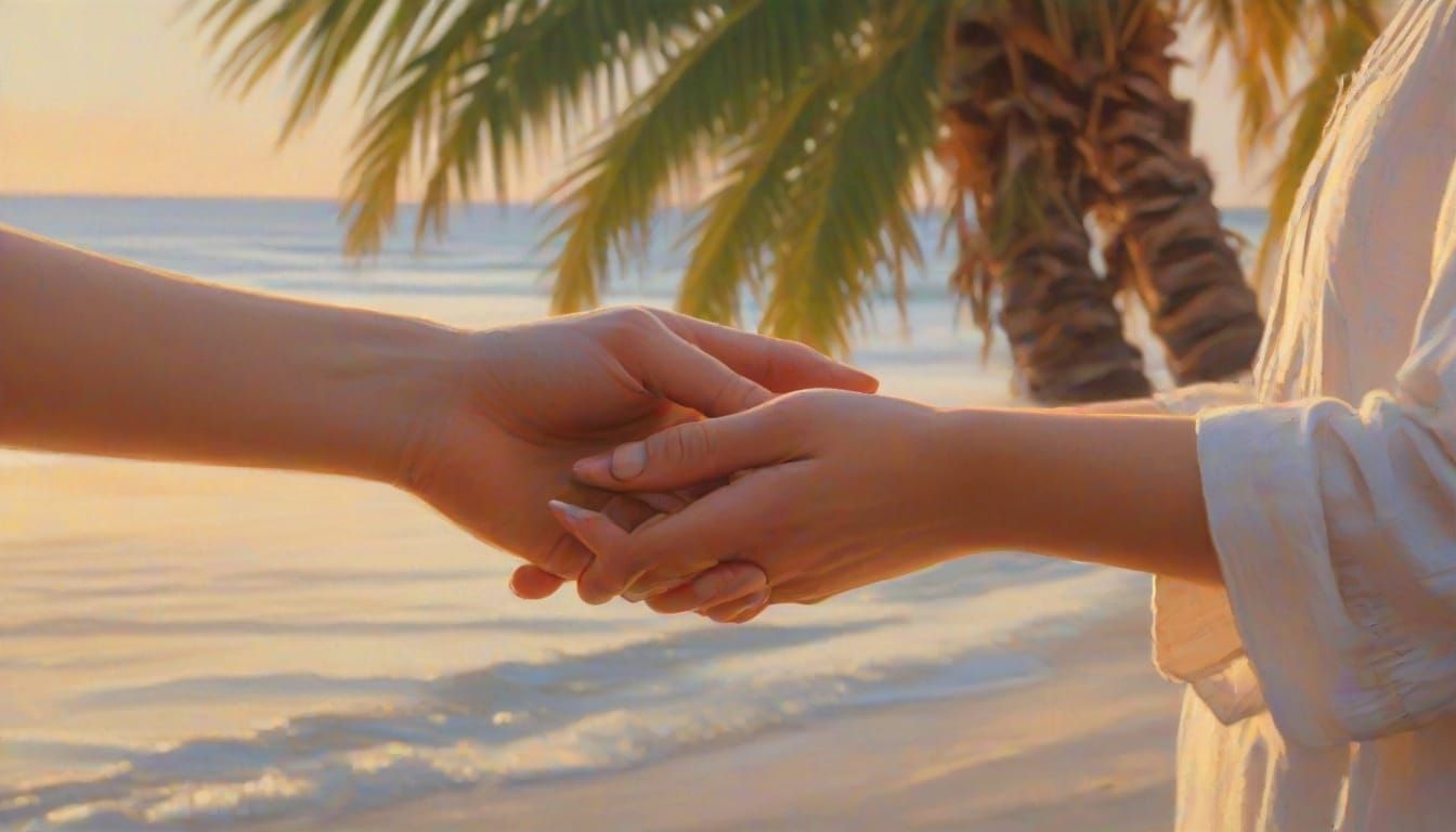 Impressionist Palm Reading Oil Painting