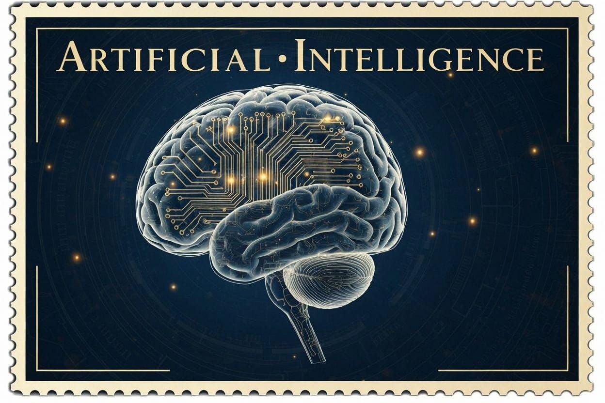 AI Postage Stamp: A Vision of Future Technology
