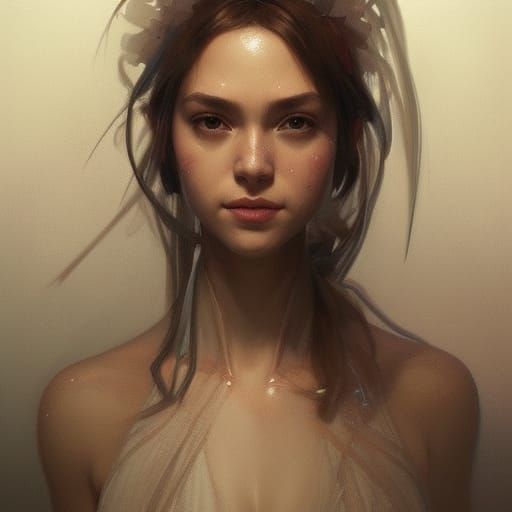 Night Dress Portrait in Hyperdetailed Digital Art