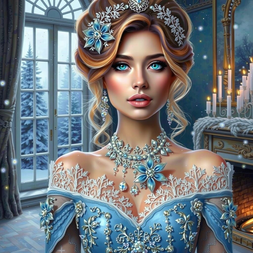 Mystical Maiden in Moonlit Enchantment