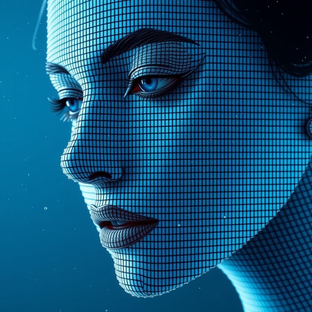 Geometric Face Sculpture