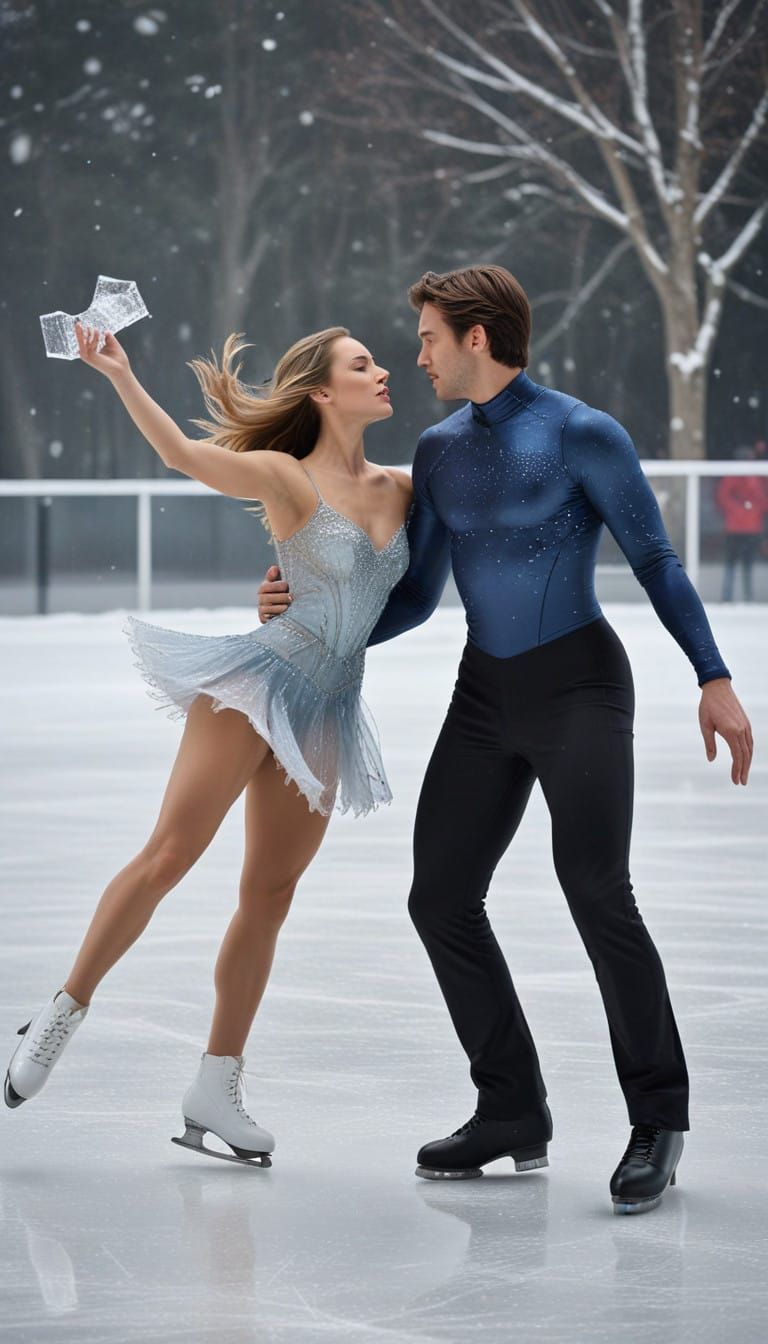 Figure Skater's Dramatic Leap