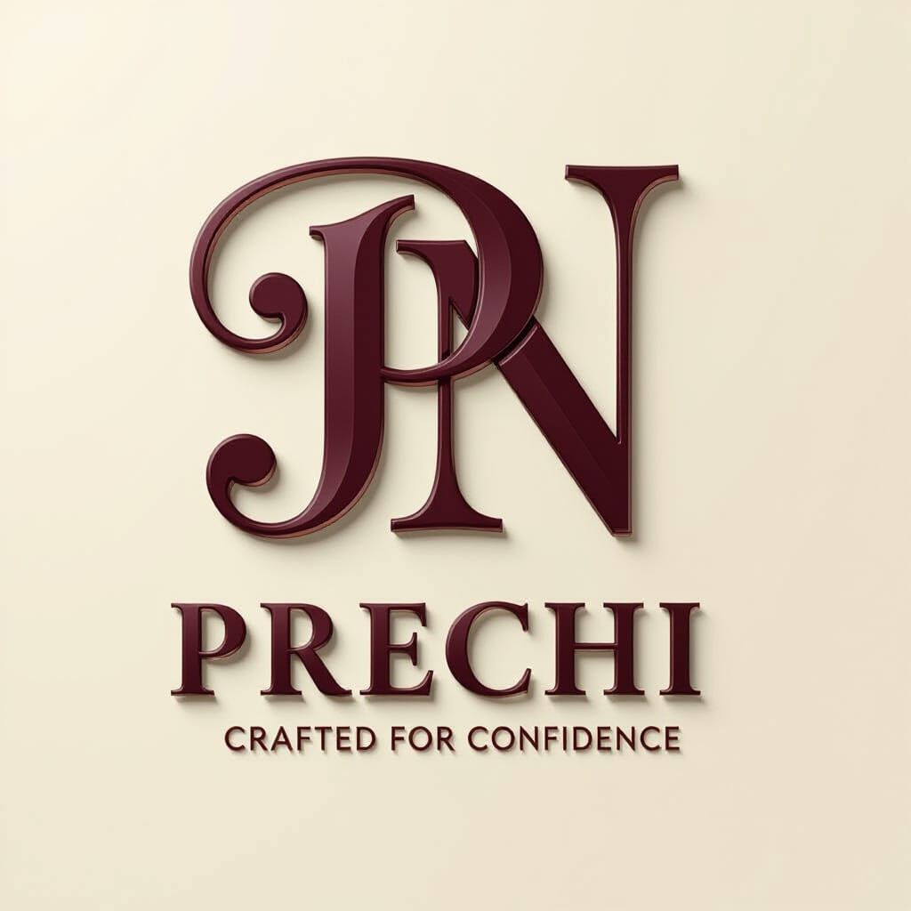 Prechi Noire 3D Logo Design: Intertwined P N Monogram
