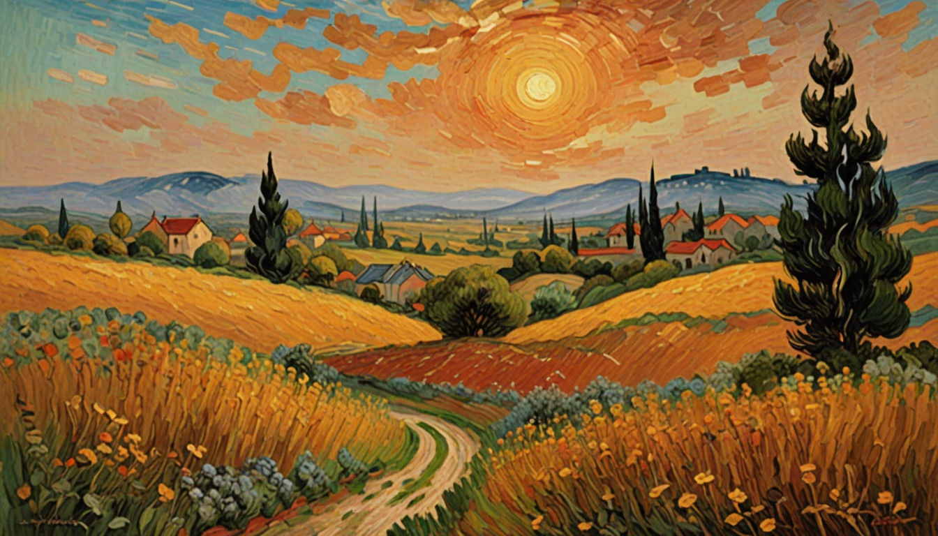 Warm Earth Tones in Thick Impasto Oil Painting