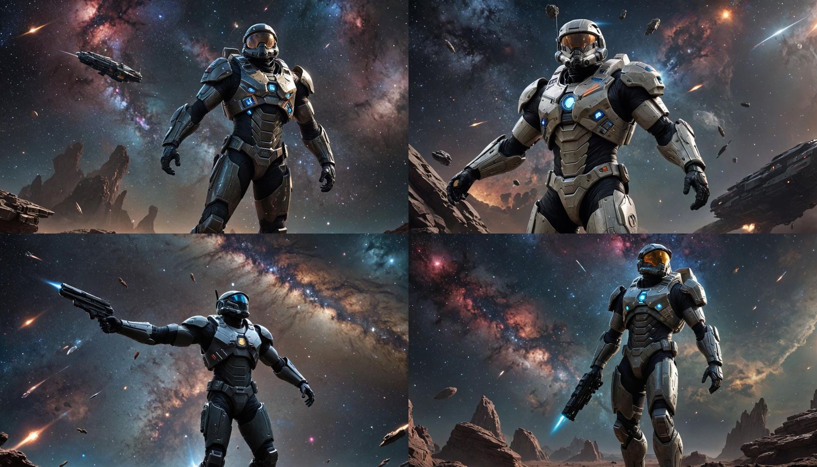 Intergalactic Arena in Deep Space with Alien Gladiators