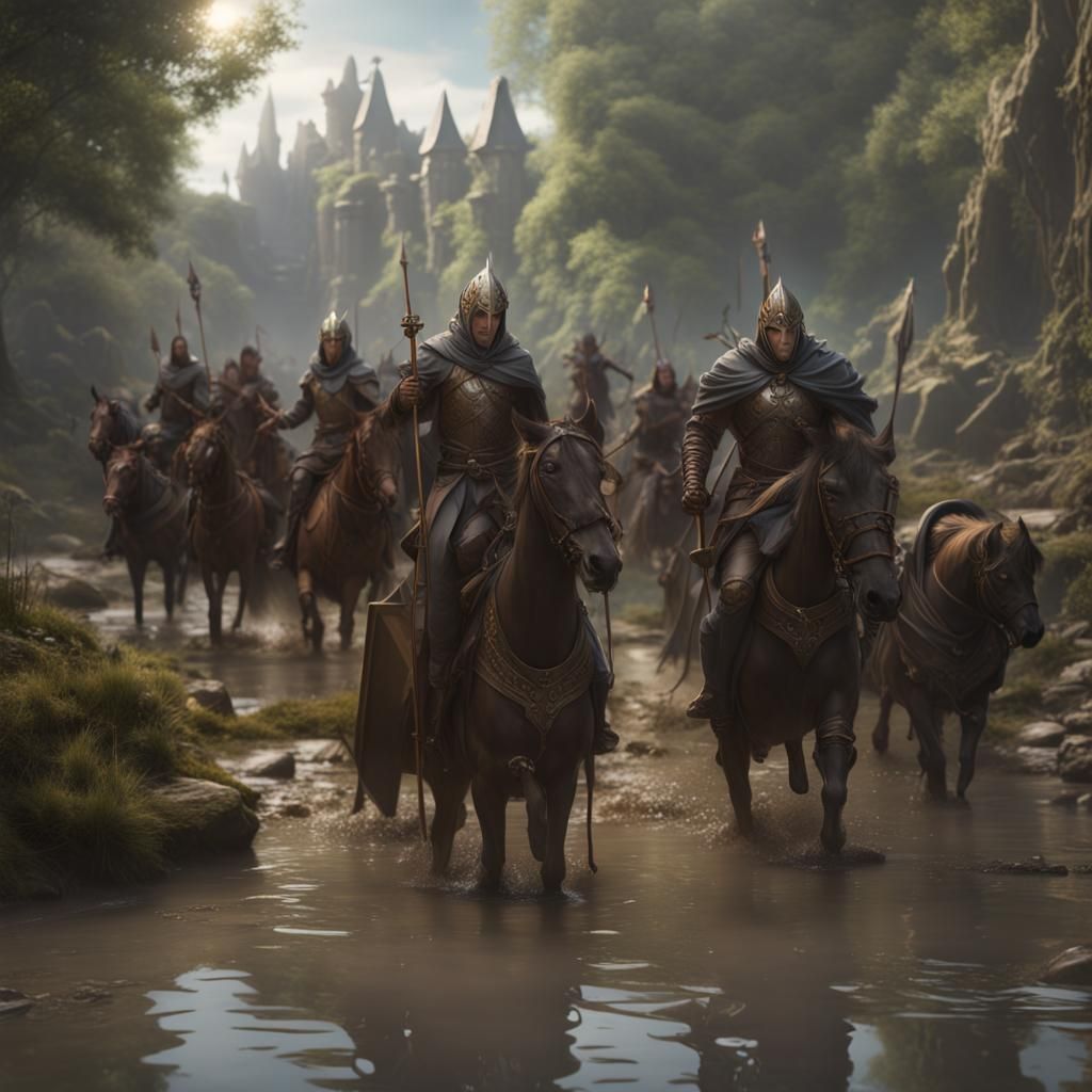 Detailed Matte Painting of a Medieval Fantasy World