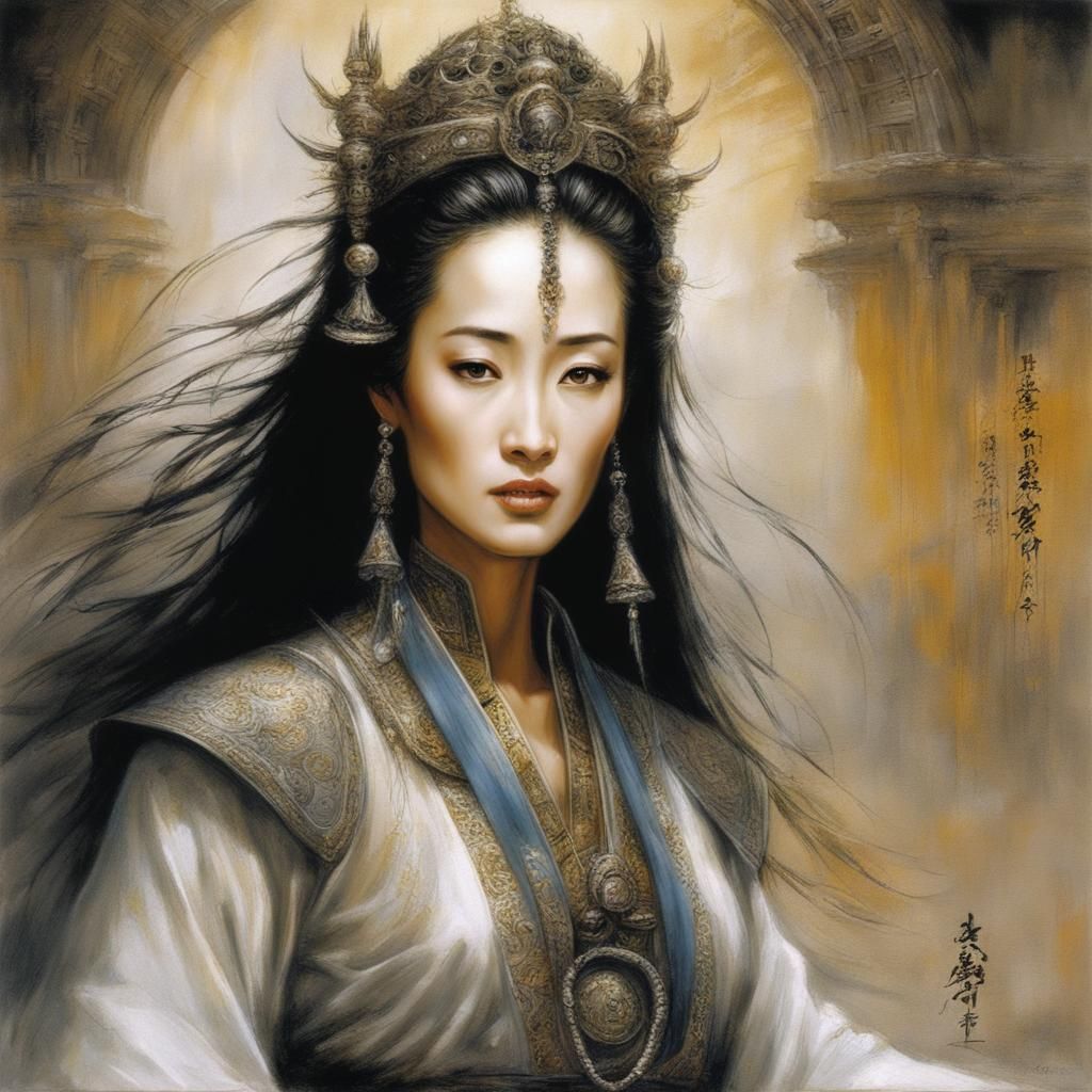 Princess Kwan-Yin: Oil Painting in Luis Royo Style