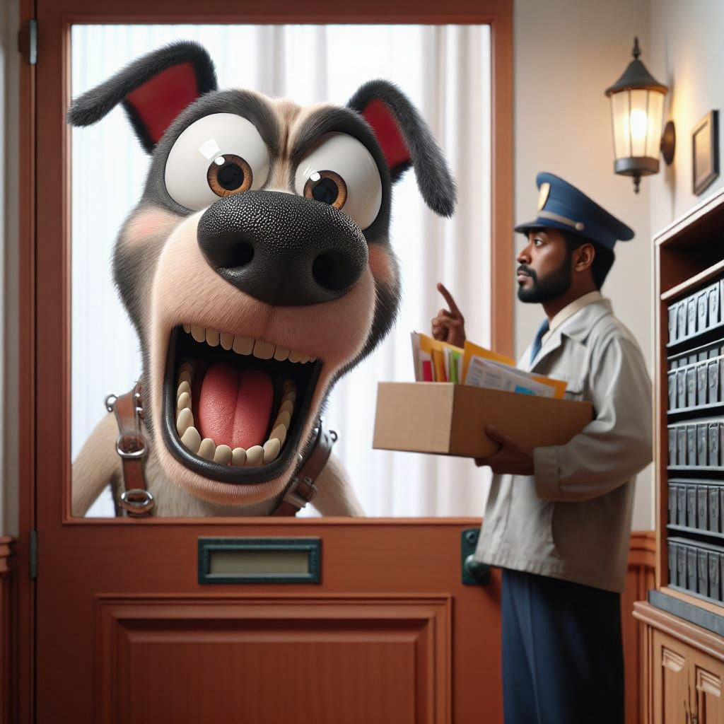 Dog and Postal Worker