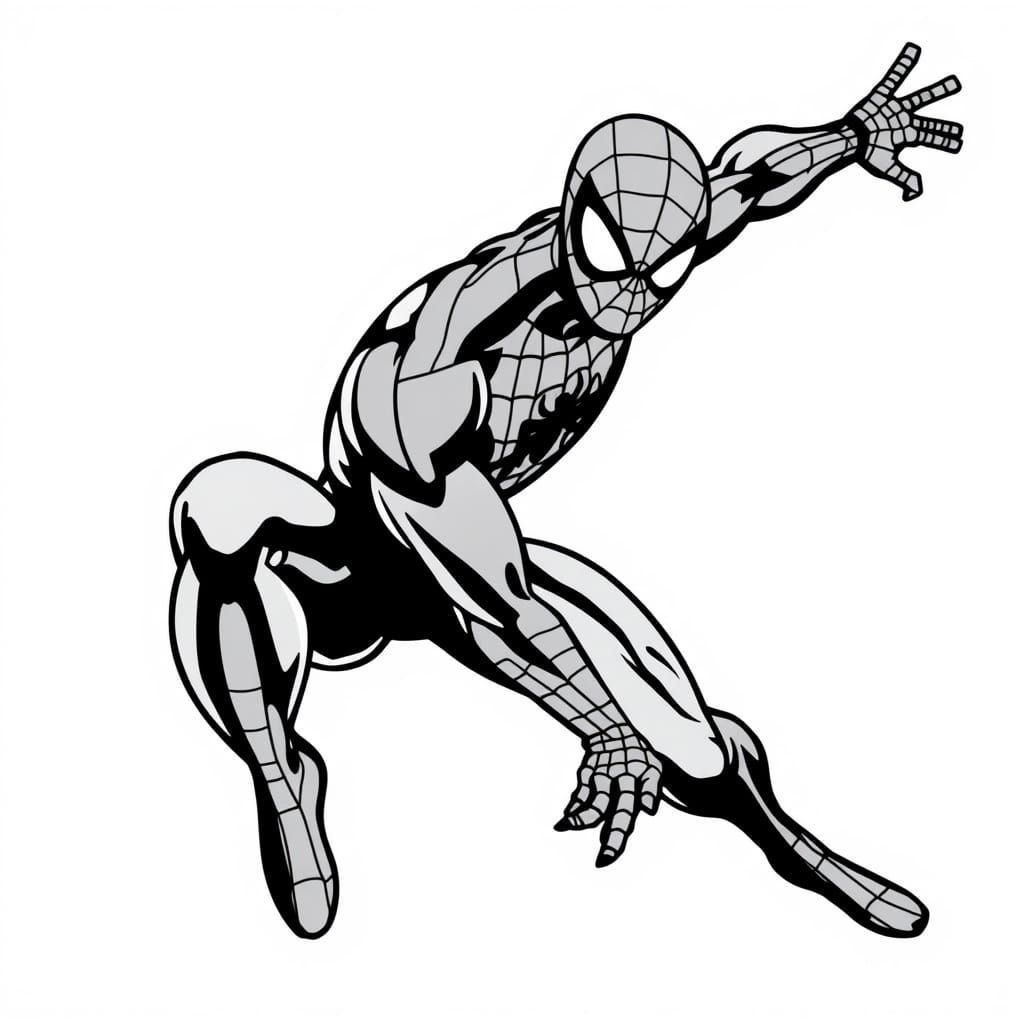 Spiderman in Bold Comic Book Style