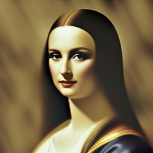 Modern Mona Lisa Reimagined as Digital Art
