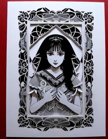 AI-Generated Image of Papercutting Art