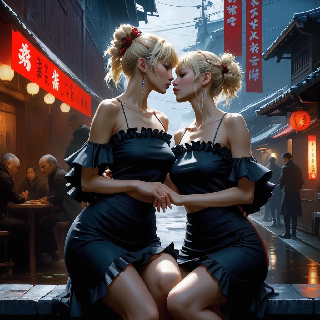 Two Ladies Kissing: Concept Art in Ultra-HD