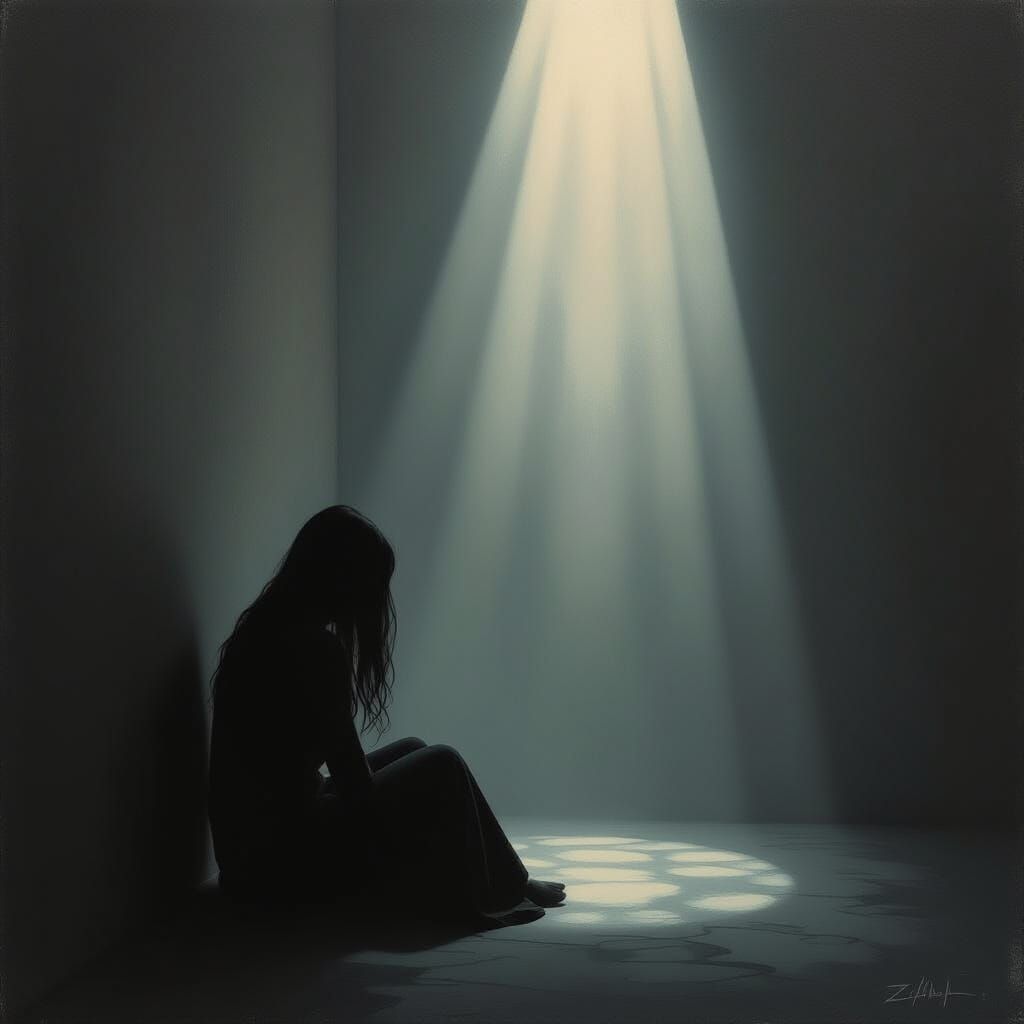 Figure in Dim Room as Illusion Fades