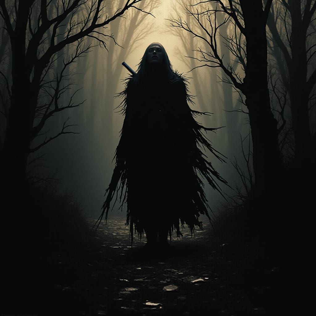 Surreal Landscape in Dark Ochre and Burnt Sienna