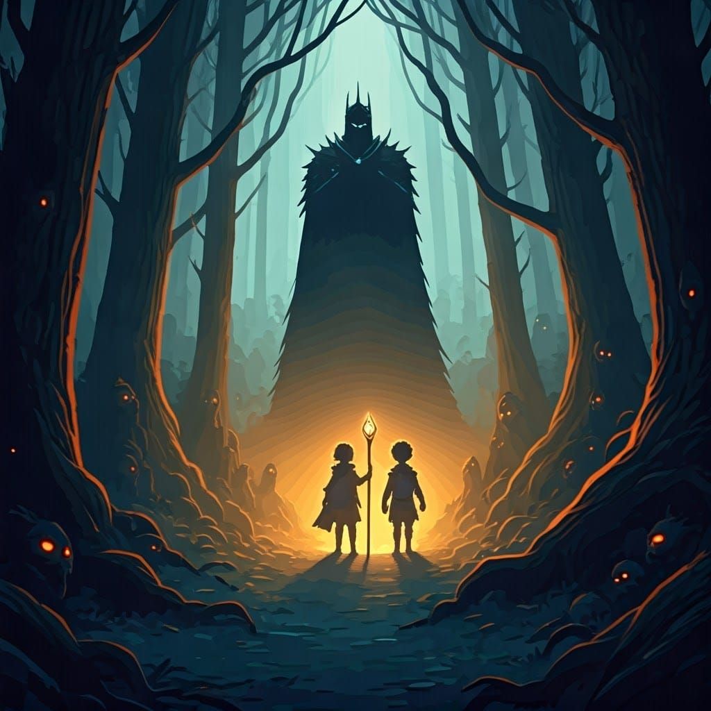 Ethereal Forest Confrontation in Mystic Aura