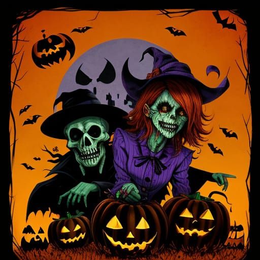 Twisted Trick-or-Treat Horror Scene
