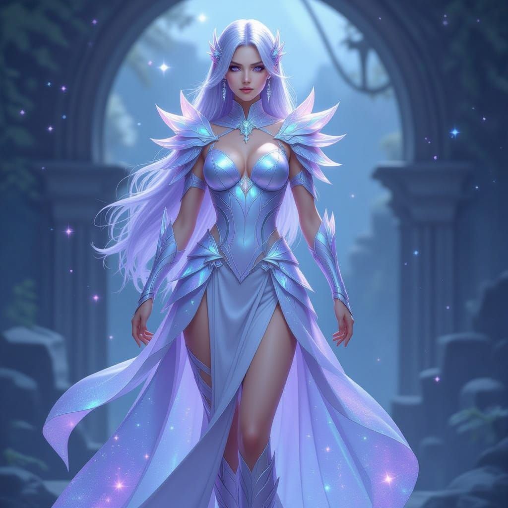 Ultra Realistic Celestial Warrior Woman