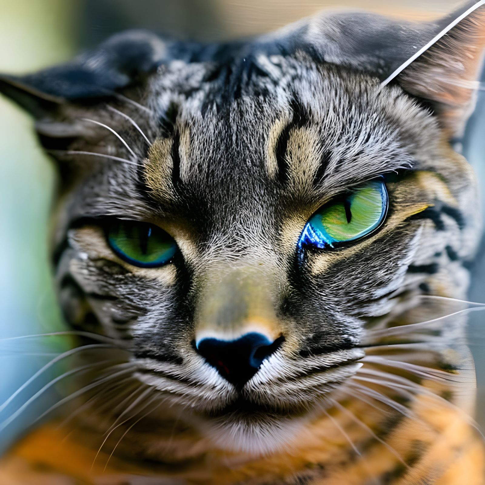 Cats on Antique Furniture in Surreal Style