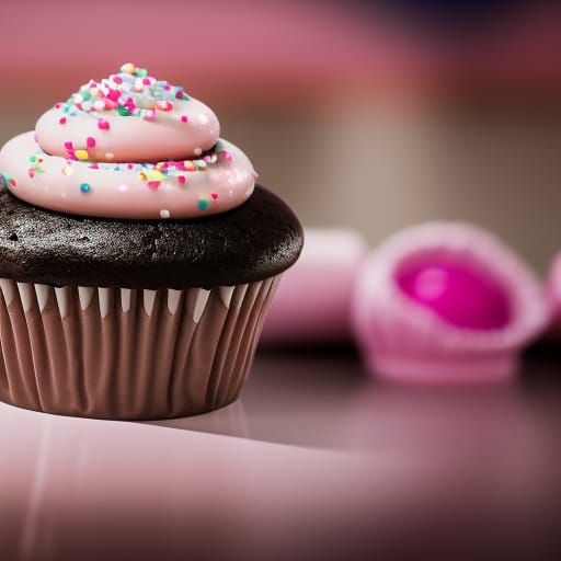 Delicious Cupcake in Professional Photography Style