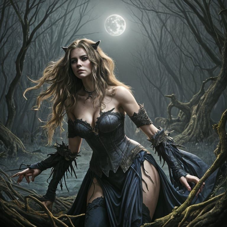 Woman's Werewolf Transformation