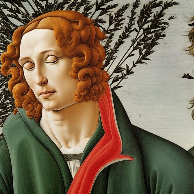 Botticelli Style Renaissance Portrait