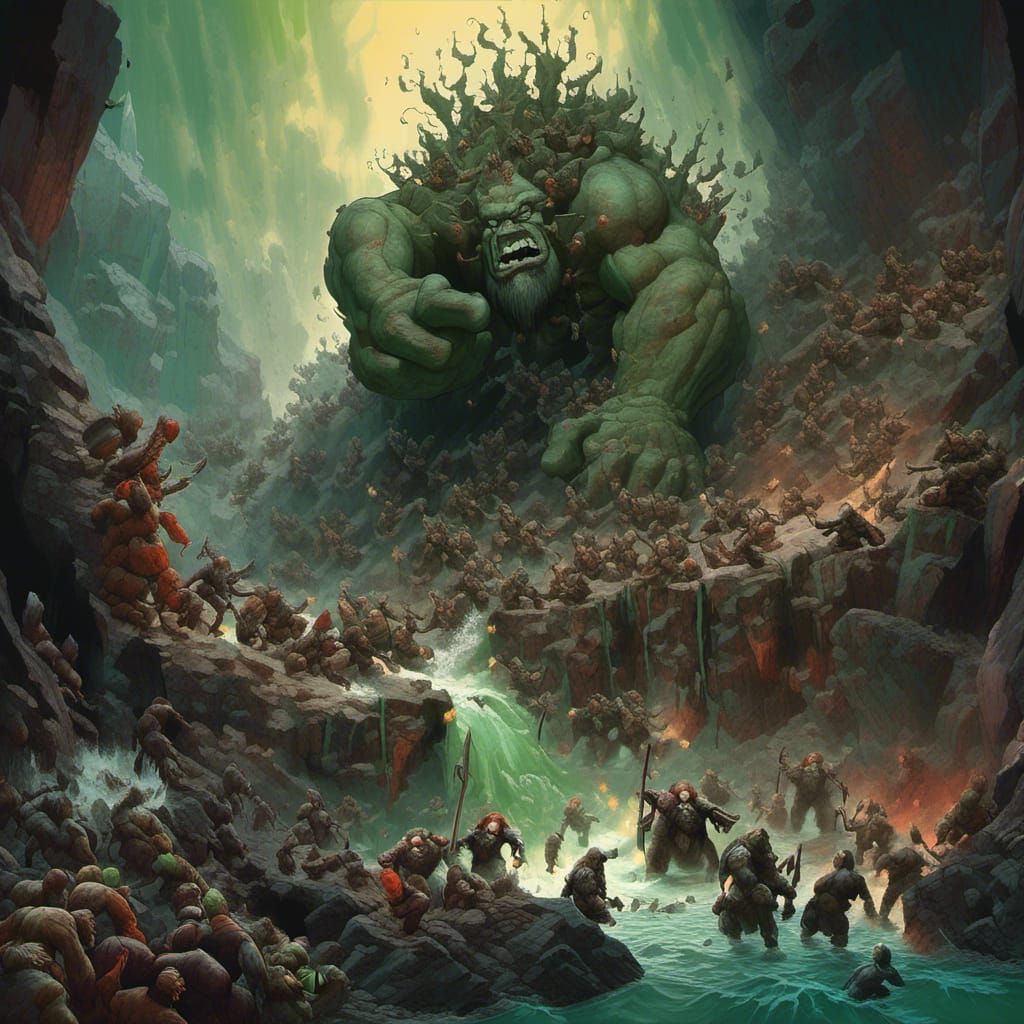 Dwarves vs Trolls Battle in Collapsing Cave