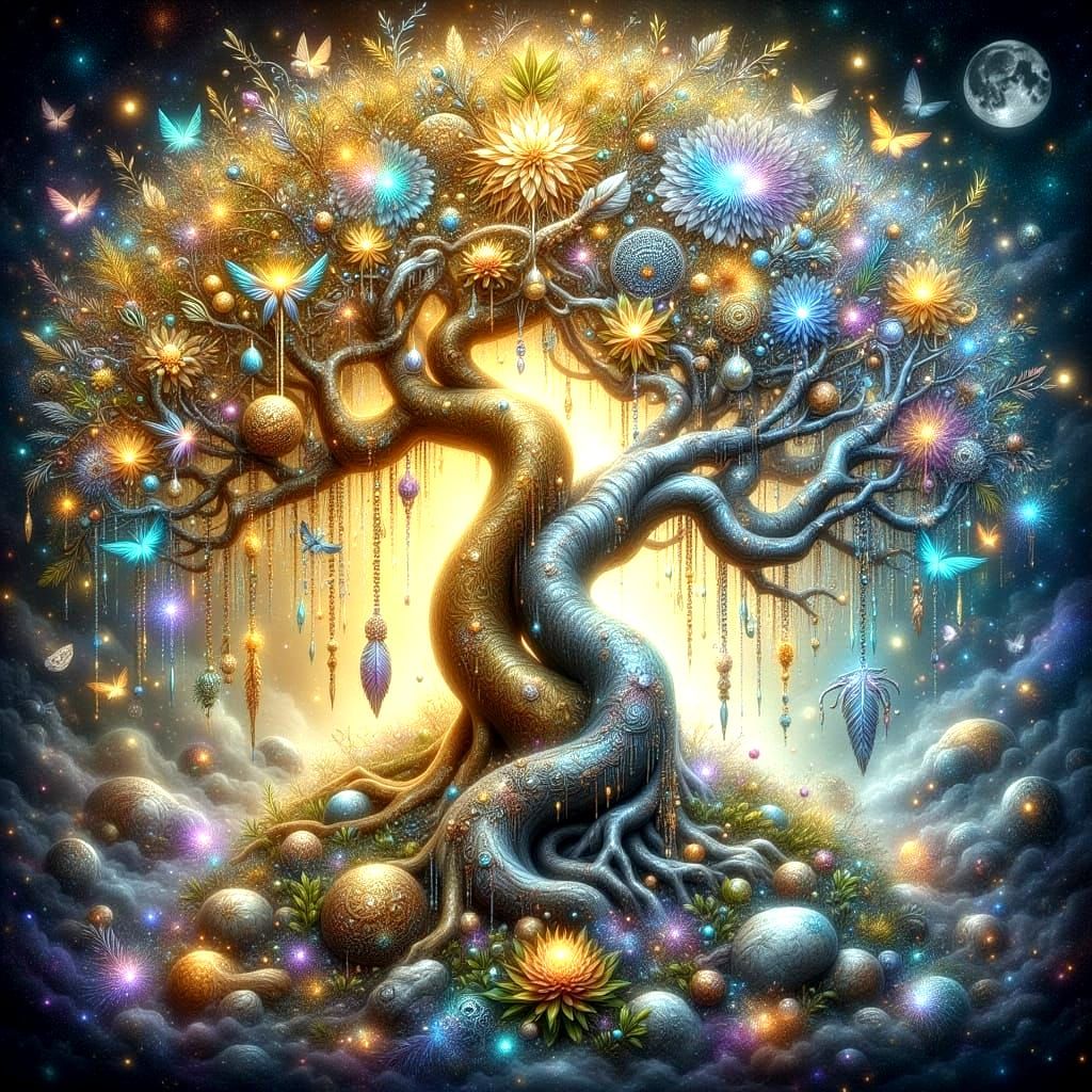 Golden and Silver Trees on Fantasy Island