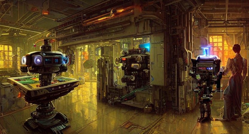 Cyberpunk Robot Visualizer's Last Stand