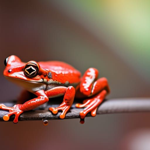 Red Frog Captured with Professional Photography